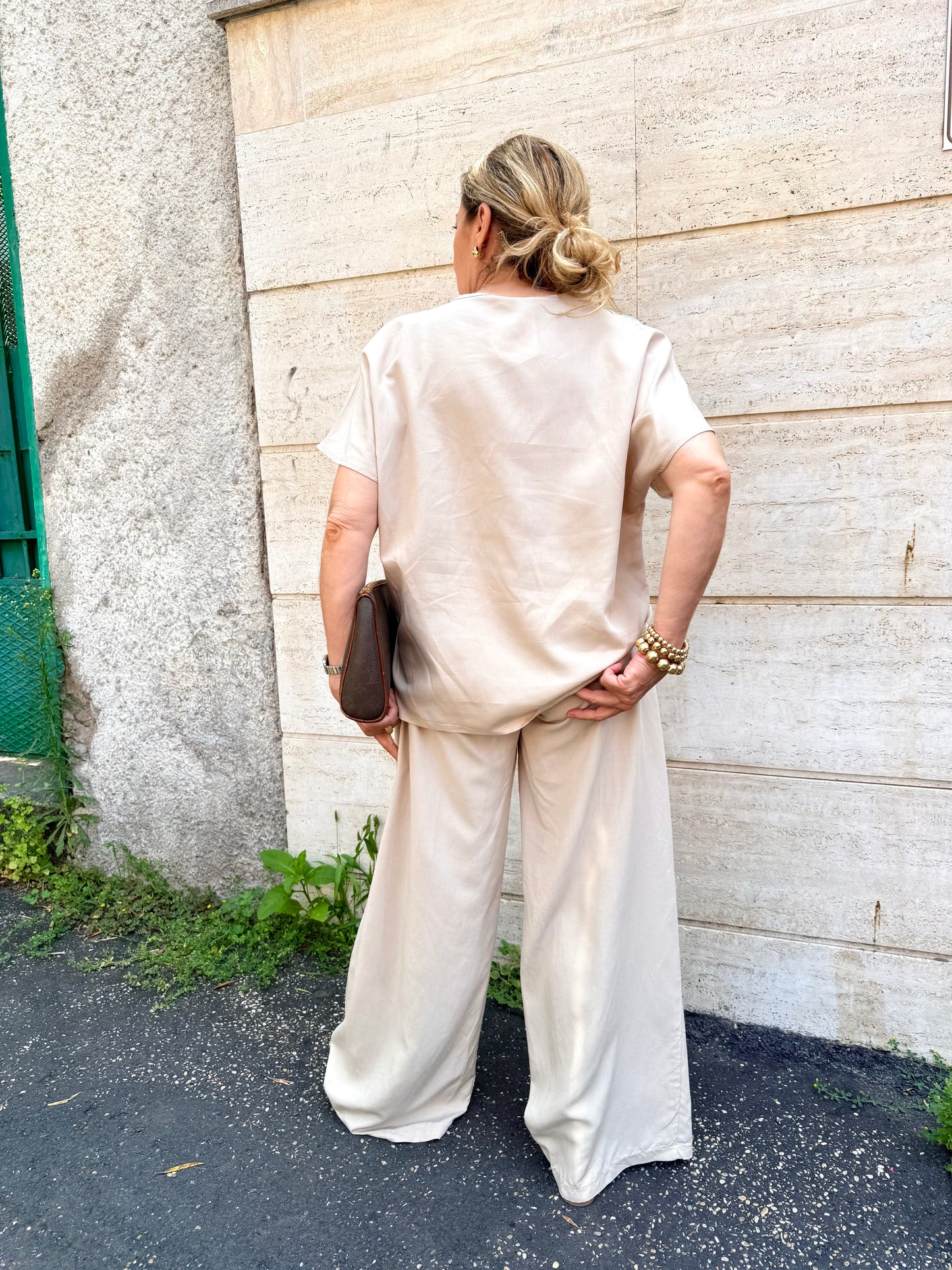 SALDI Ginevra completo misto lino