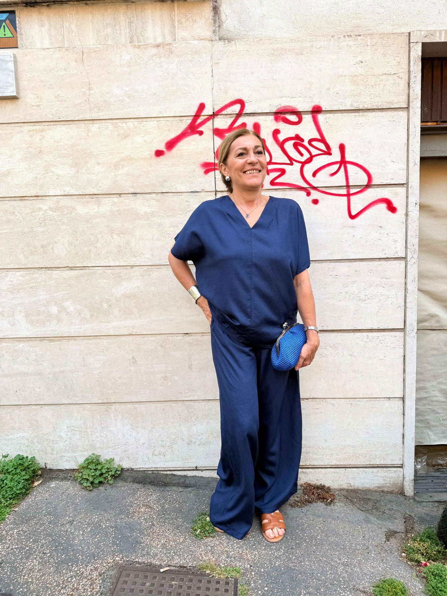 SALDI Ginevra completo misto lino