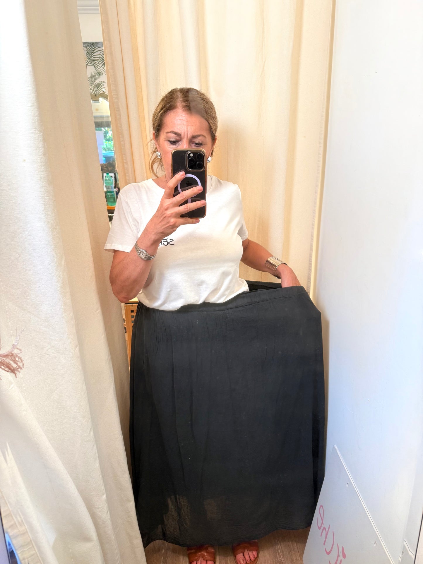 SALDI|Gonna lunga in viscosa Priscilla