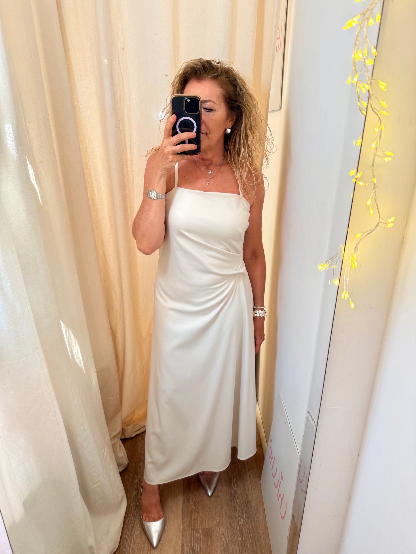 SALDI|Abito Lumina bianco latte sconto 80%