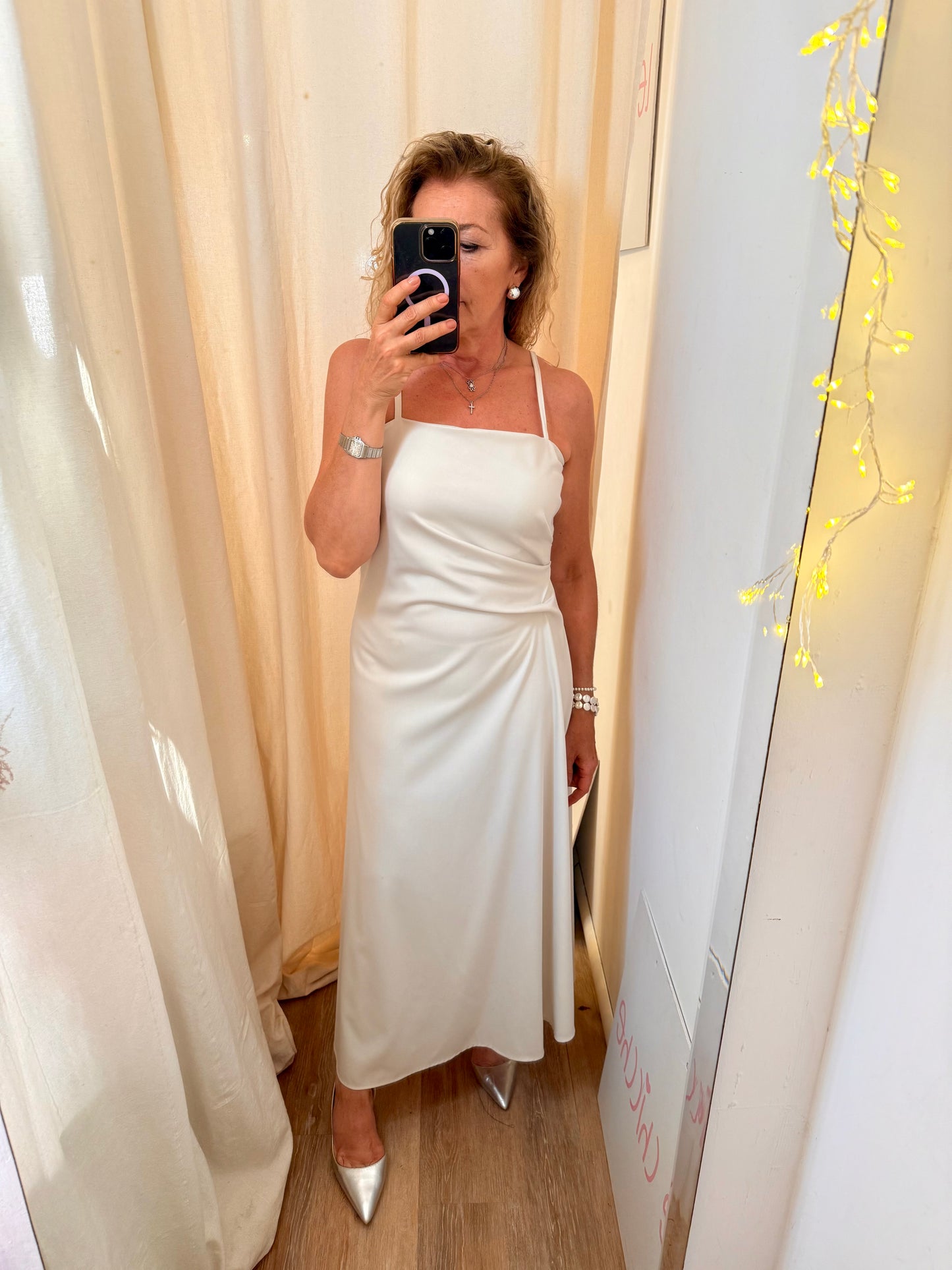 SALDI|Abito Lumina bianco latte sconto 80%