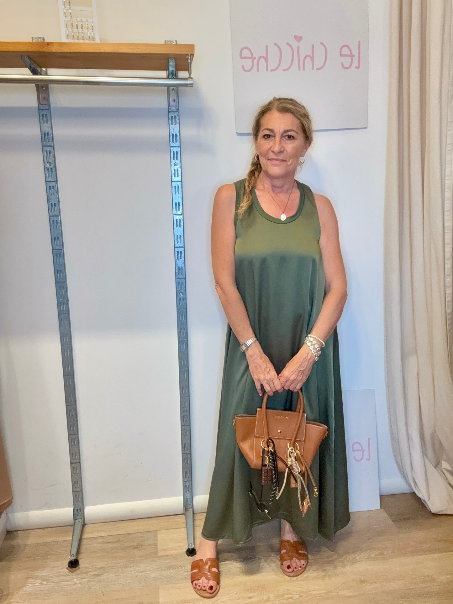 SALDI|Abito ampio in raso Genny 23233