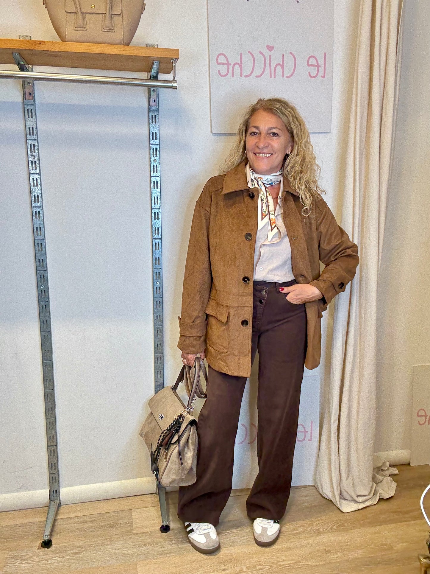 Collezione Bologna |Giacca in camoscio ecologico Priscilla