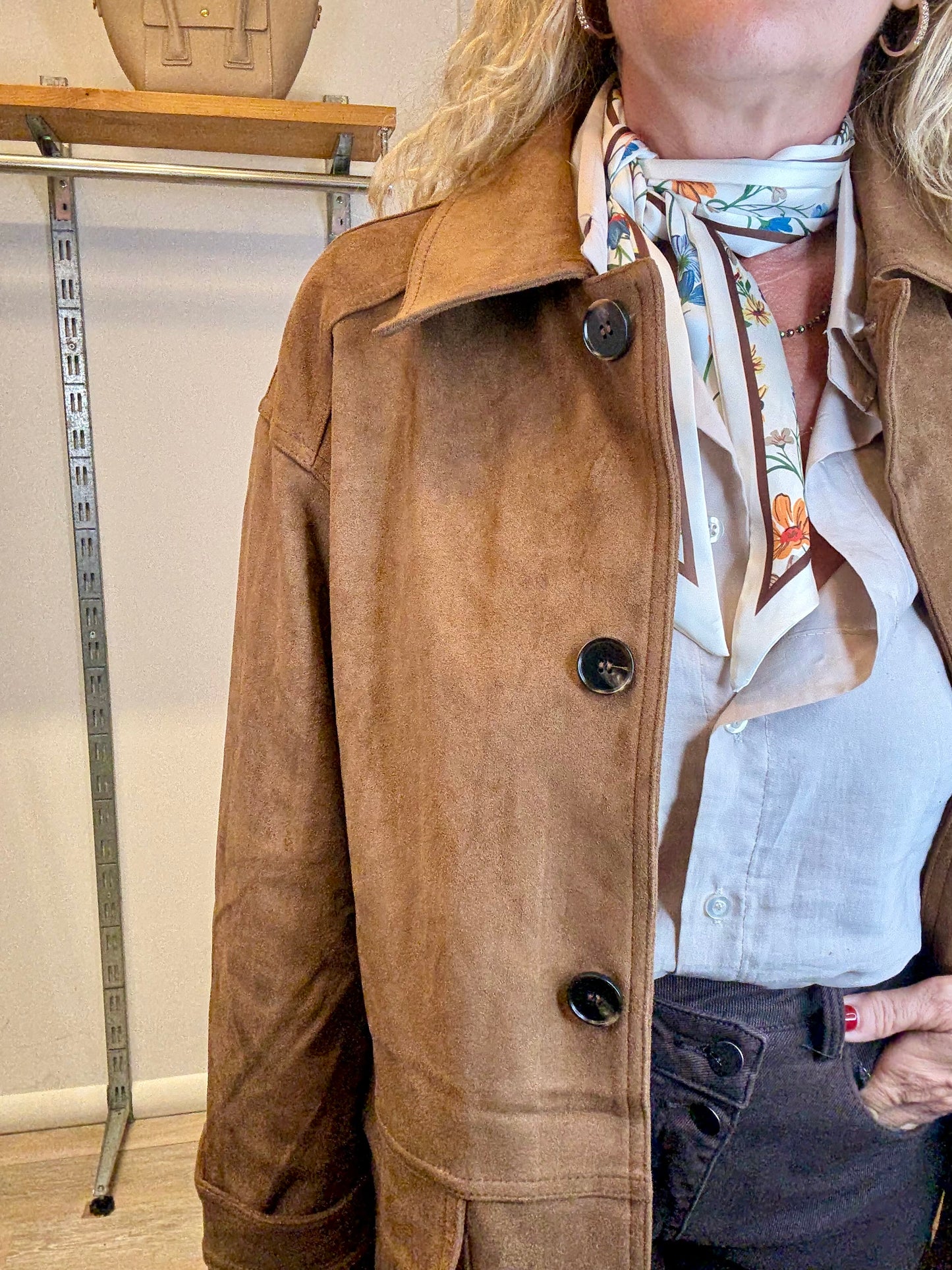 Collezione Bologna |Giacca in camoscio ecologico Priscilla