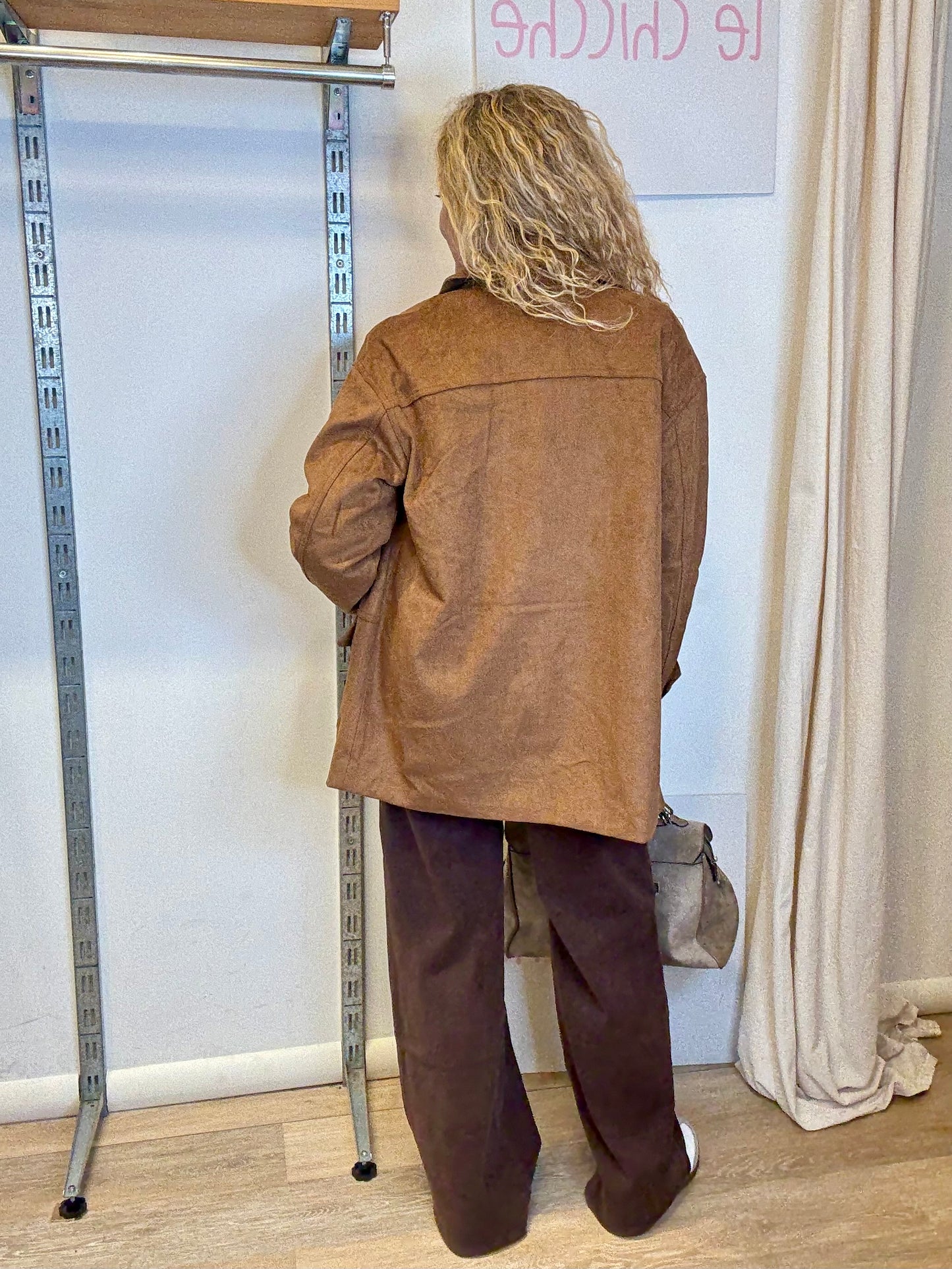 Collezione Bologna |Giacca in camoscio ecologico Priscilla