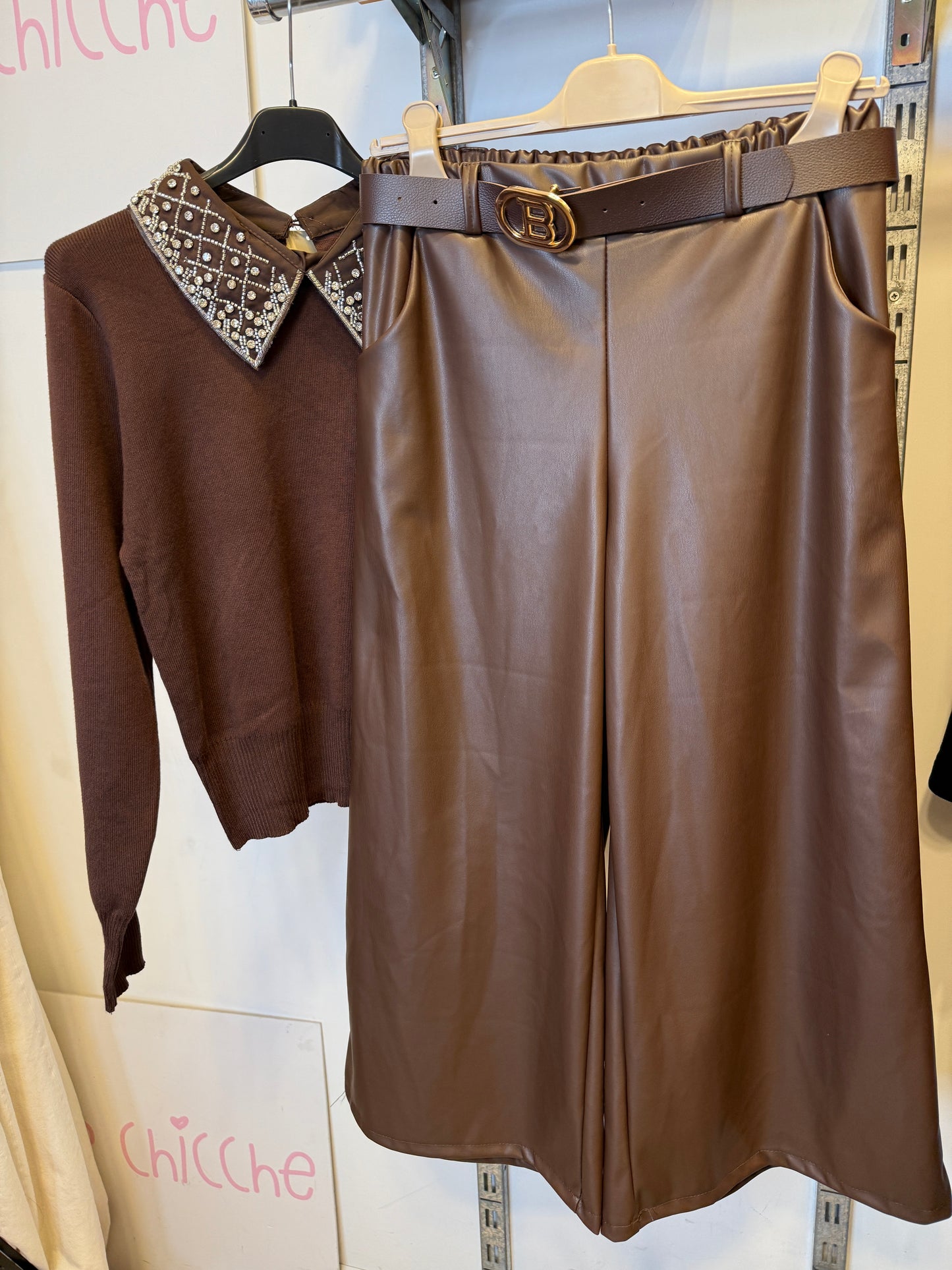 Pantaloni ecopelle Aurora