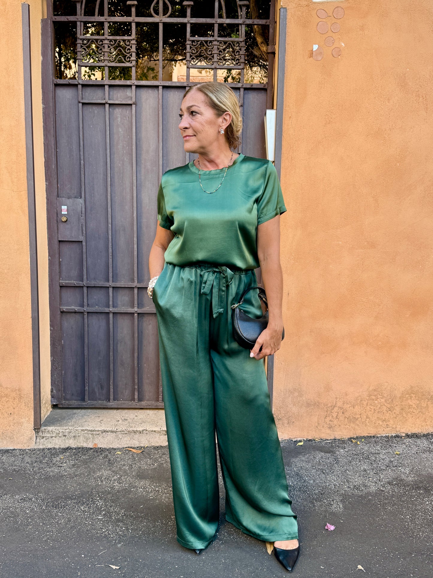 PANTALONI IN RASO