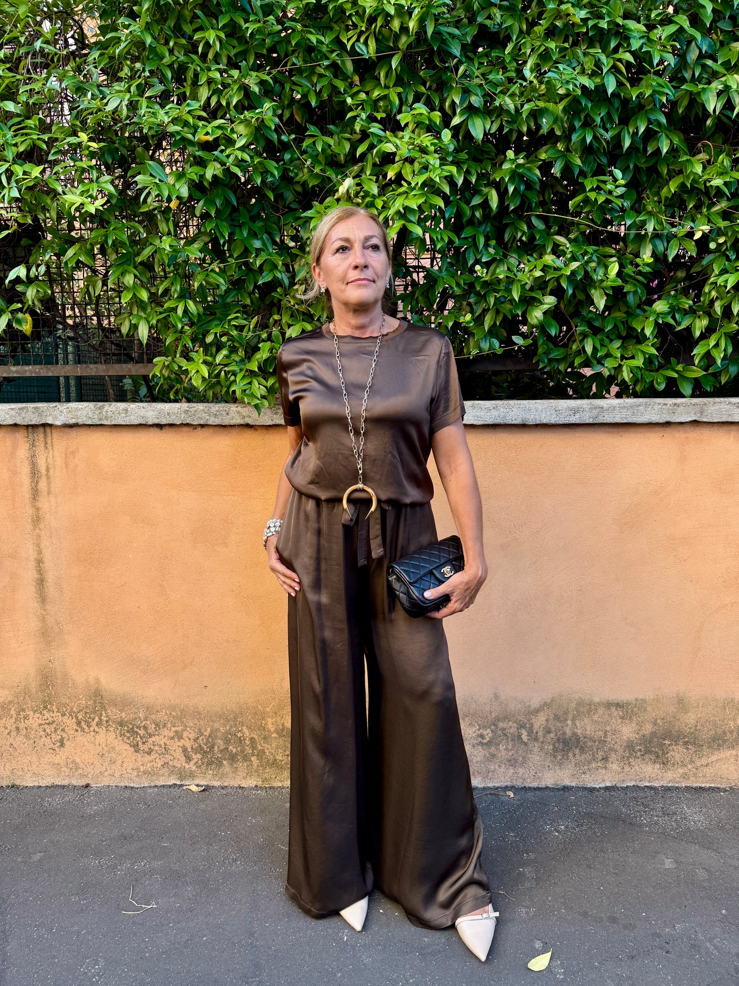 PANTALONI IN RASO