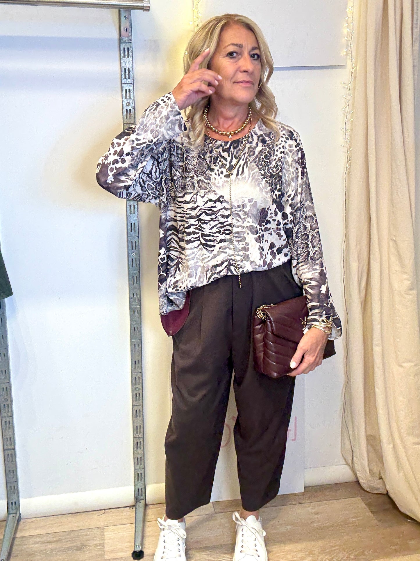 Blusa over Animalier