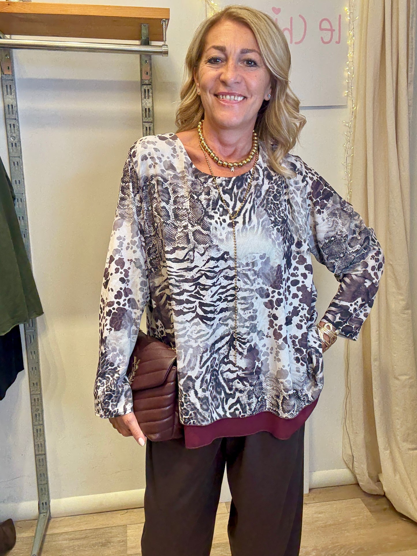Blusa over Animalier