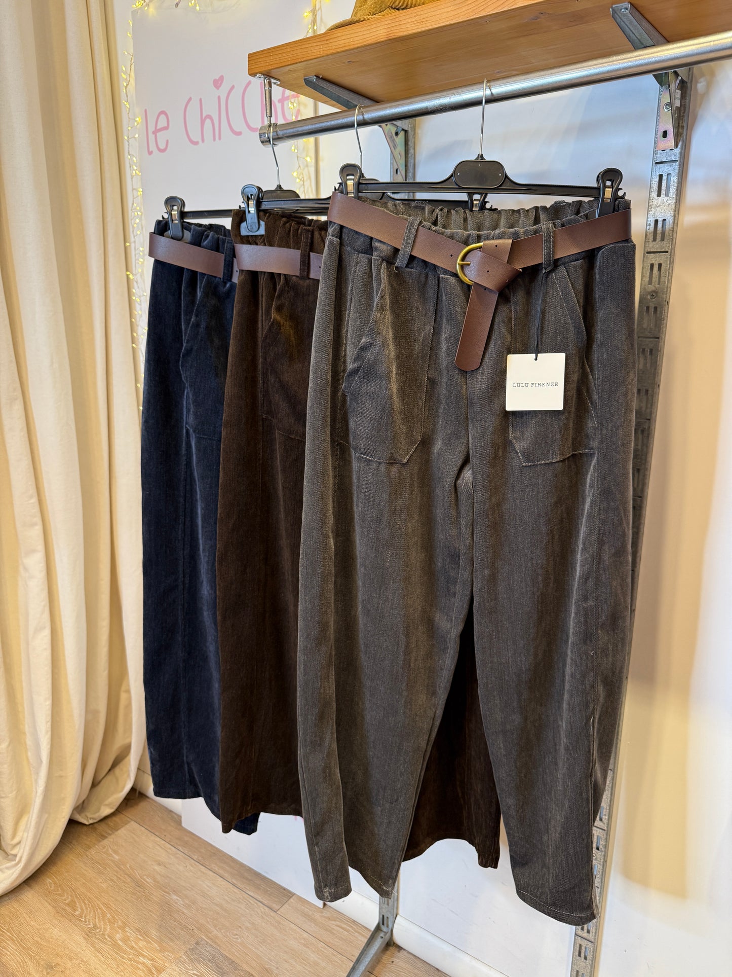 Pantaloni baggy in velluto