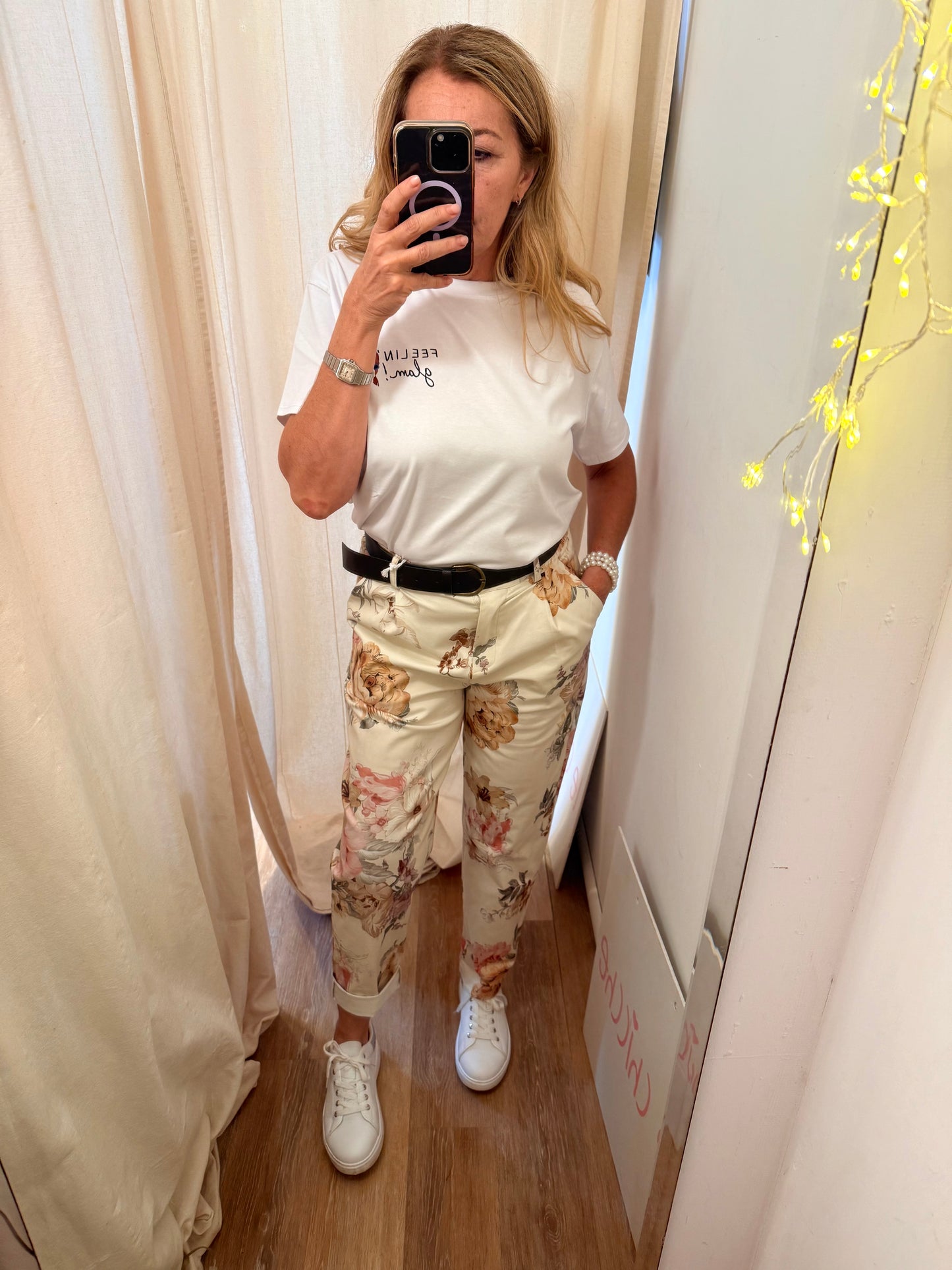 Pantalone a fiori