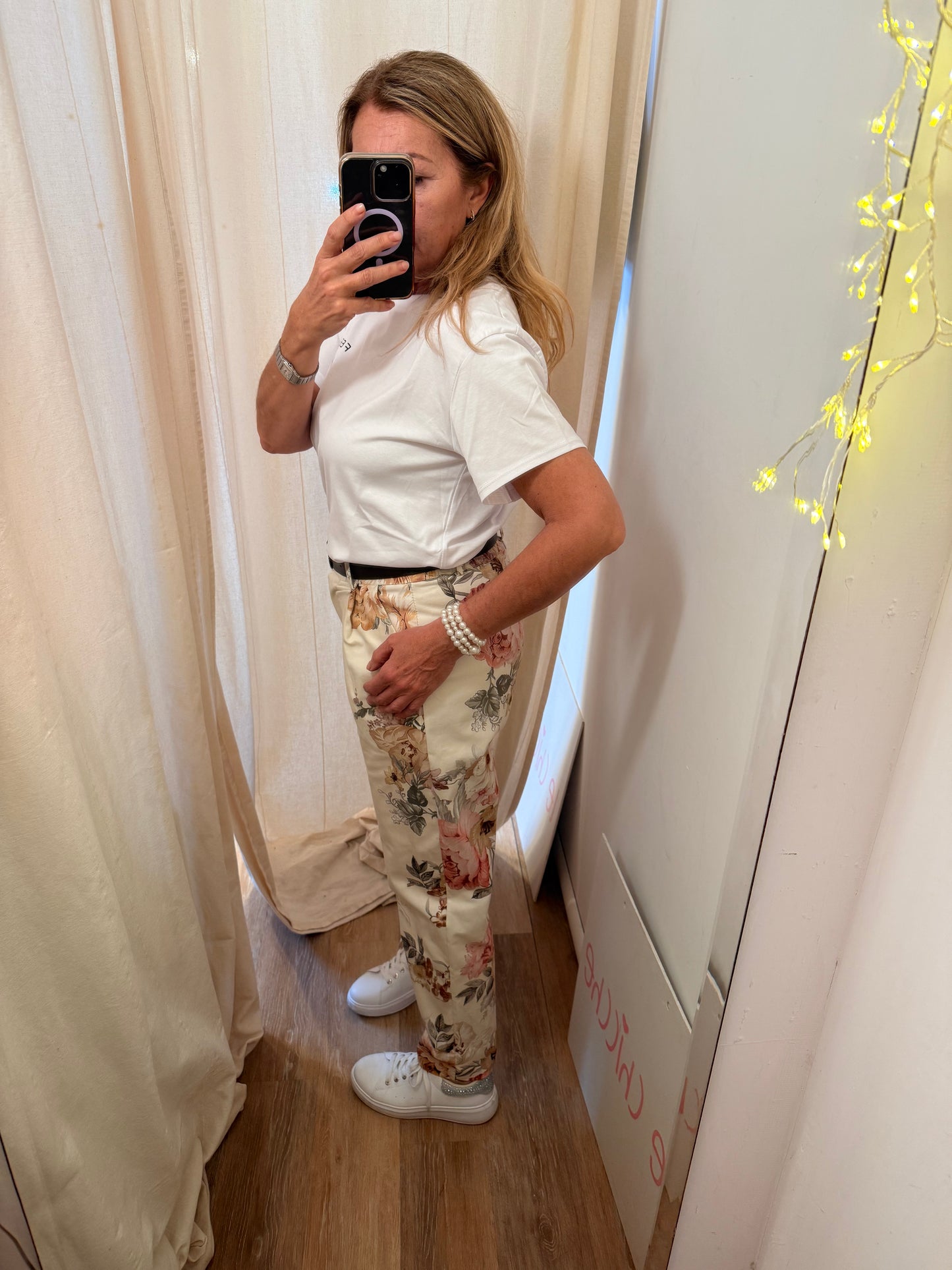 Pantalone a fiori