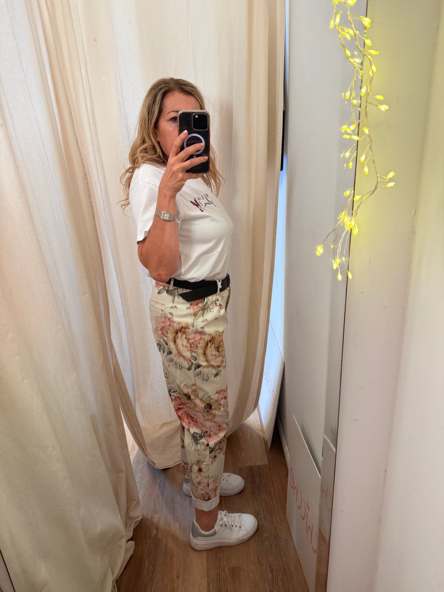 Pantalone a fiori