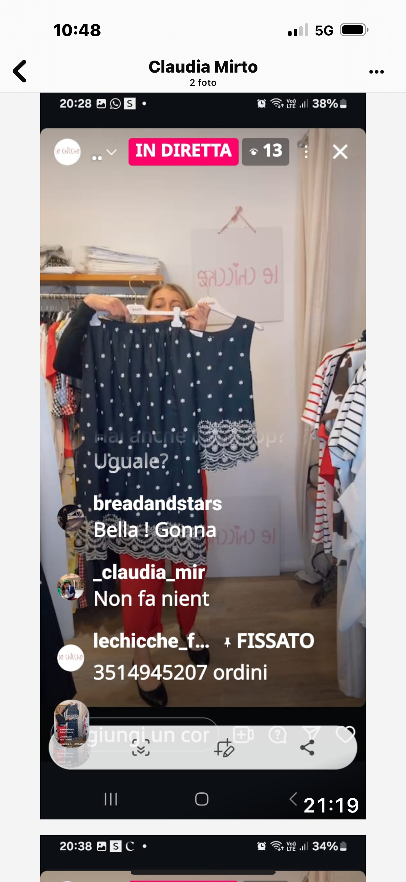Top ricamato