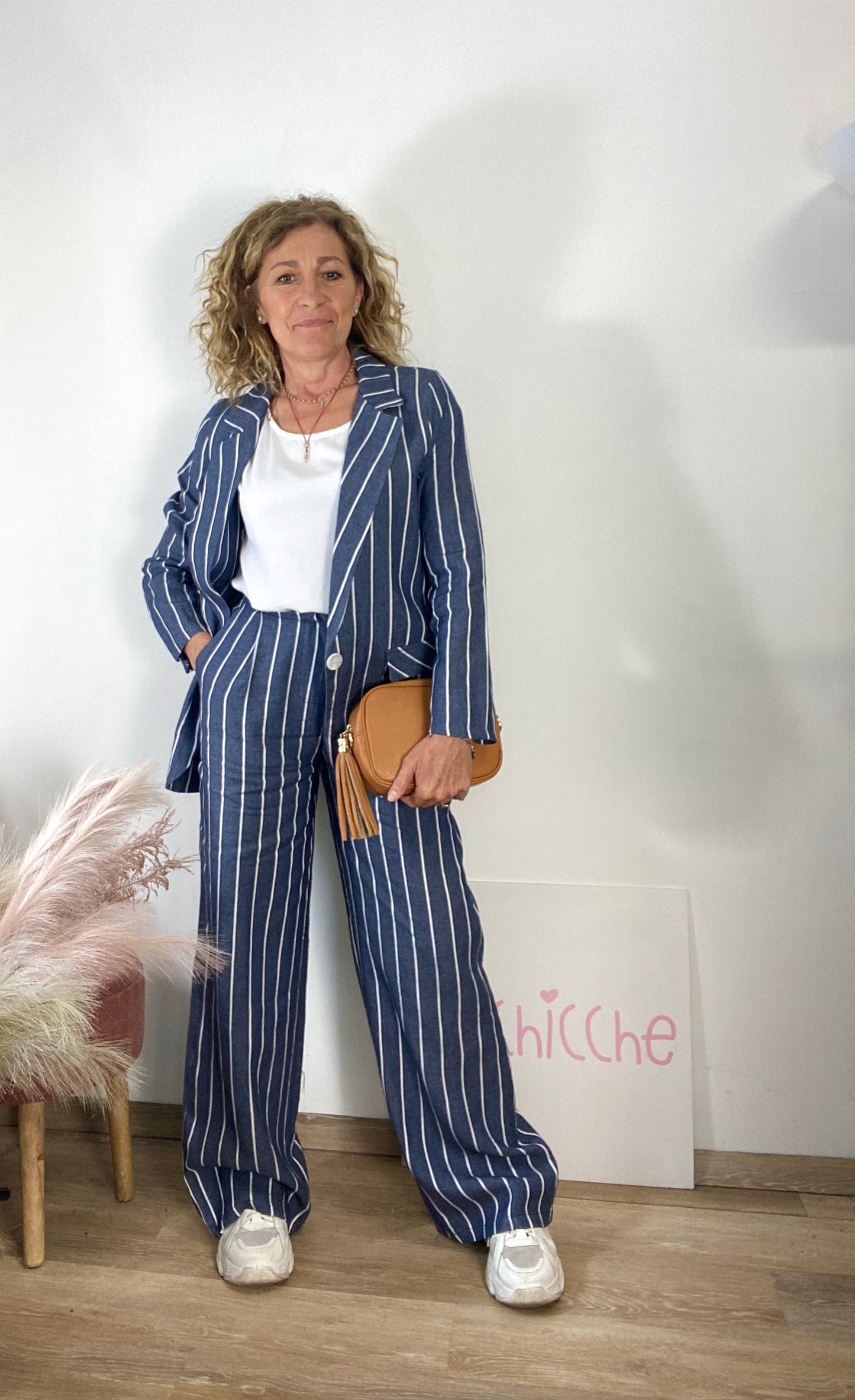 Blazer gessato Marina