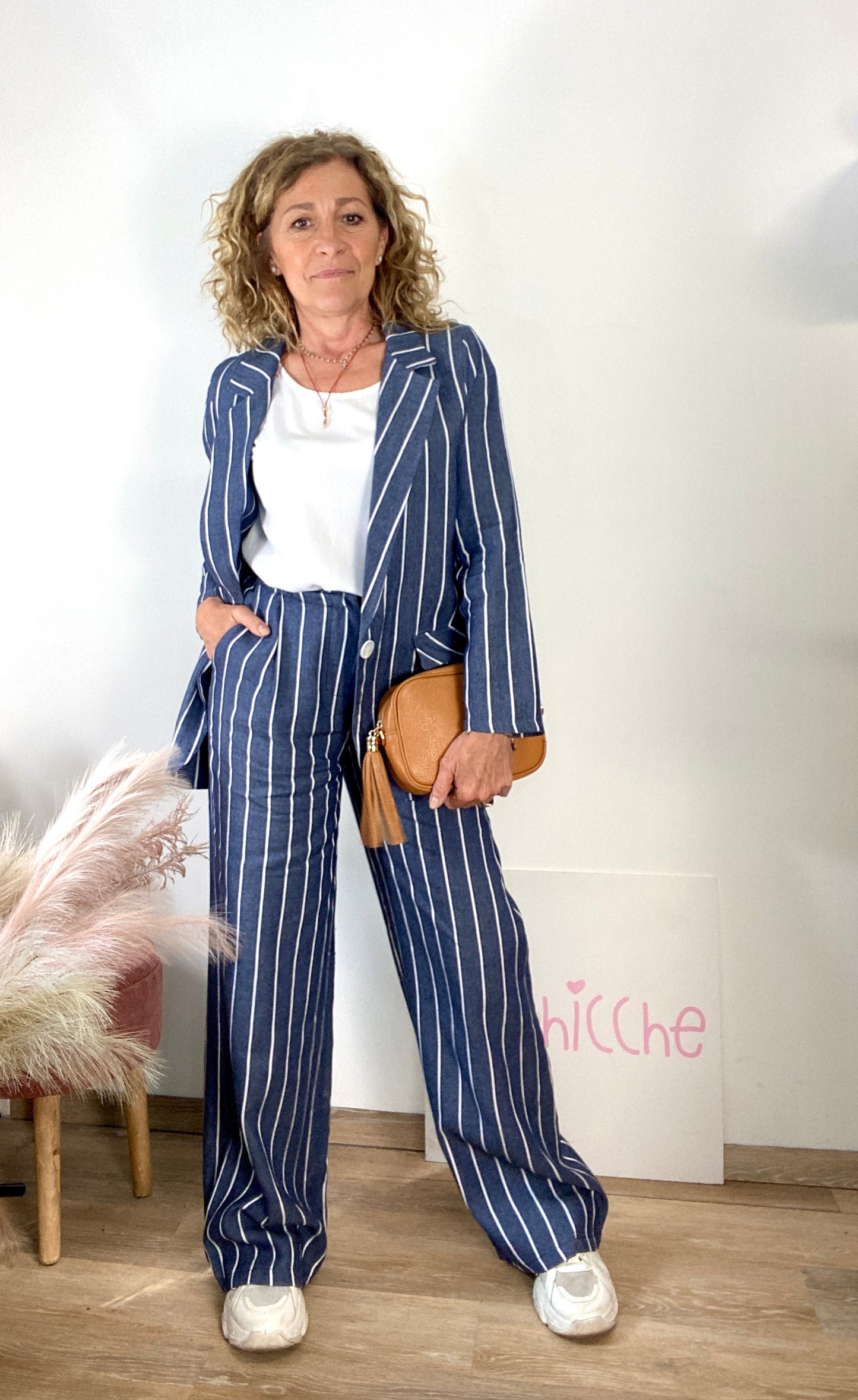 Blazer gessato Marina