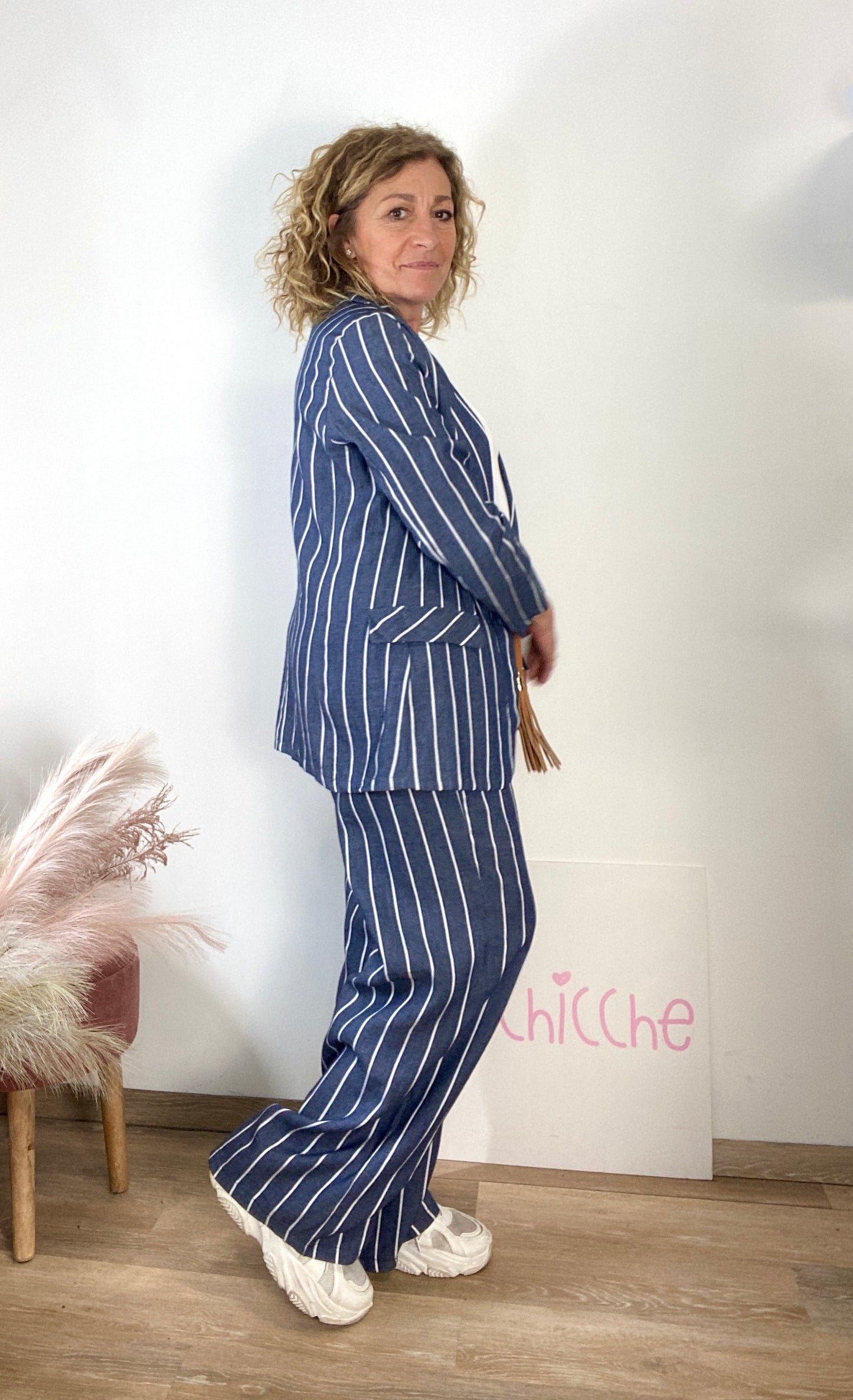 Blazer gessato Marina