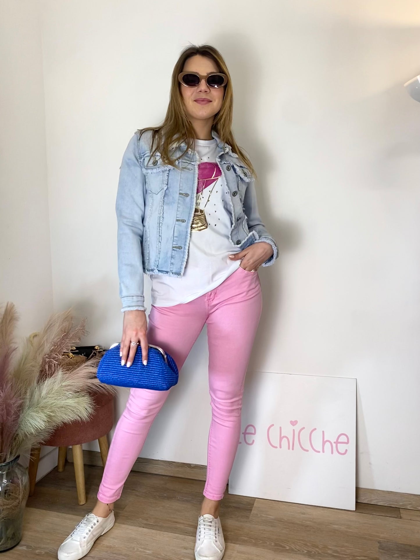 Jeans skinny rosa 3D6109