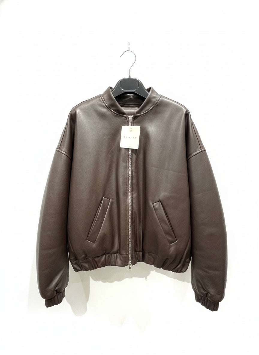 Luxury|Bomber eco pelle marrone