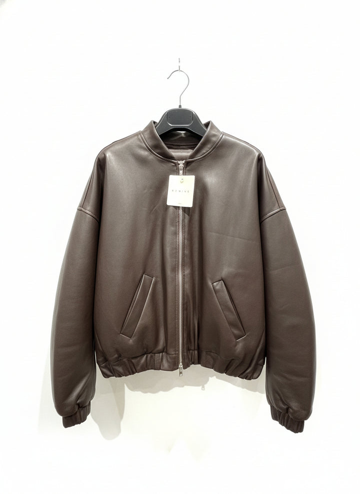 Luxury|Bomber eco pelle marrone
