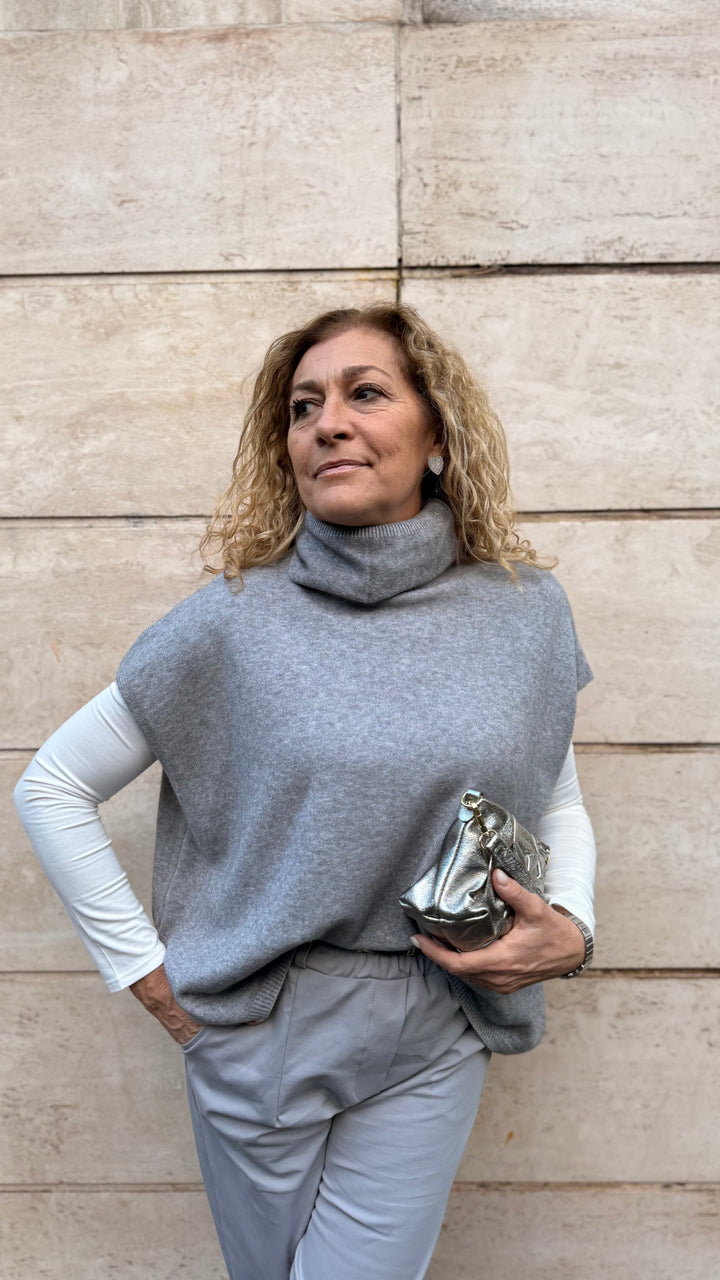 Gilet collo alto Cristina