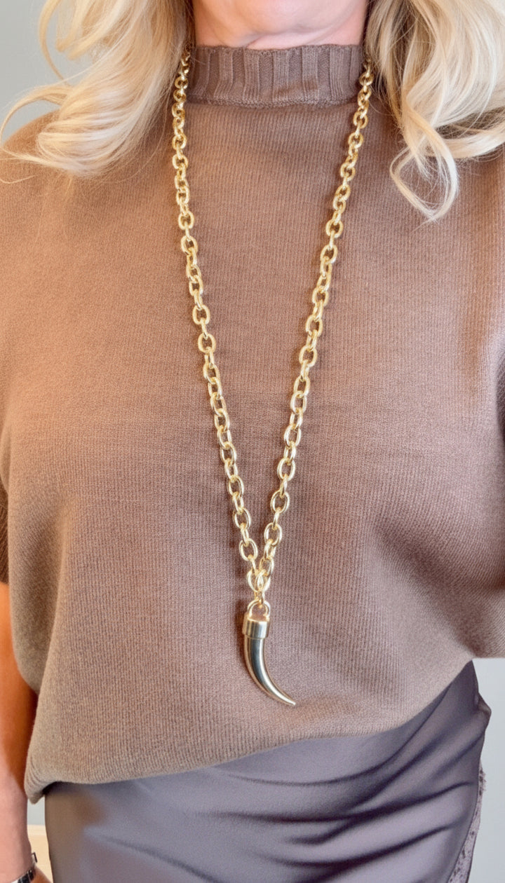 Collana lunga corno