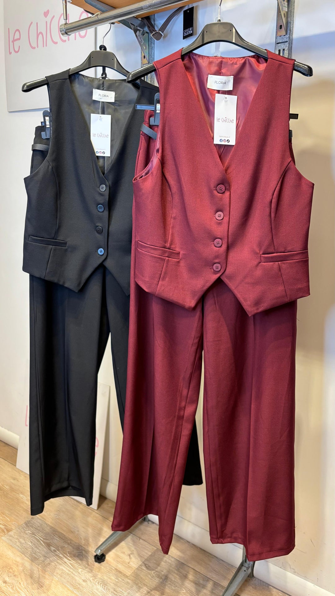 Completo Gilet Ilaria Vino