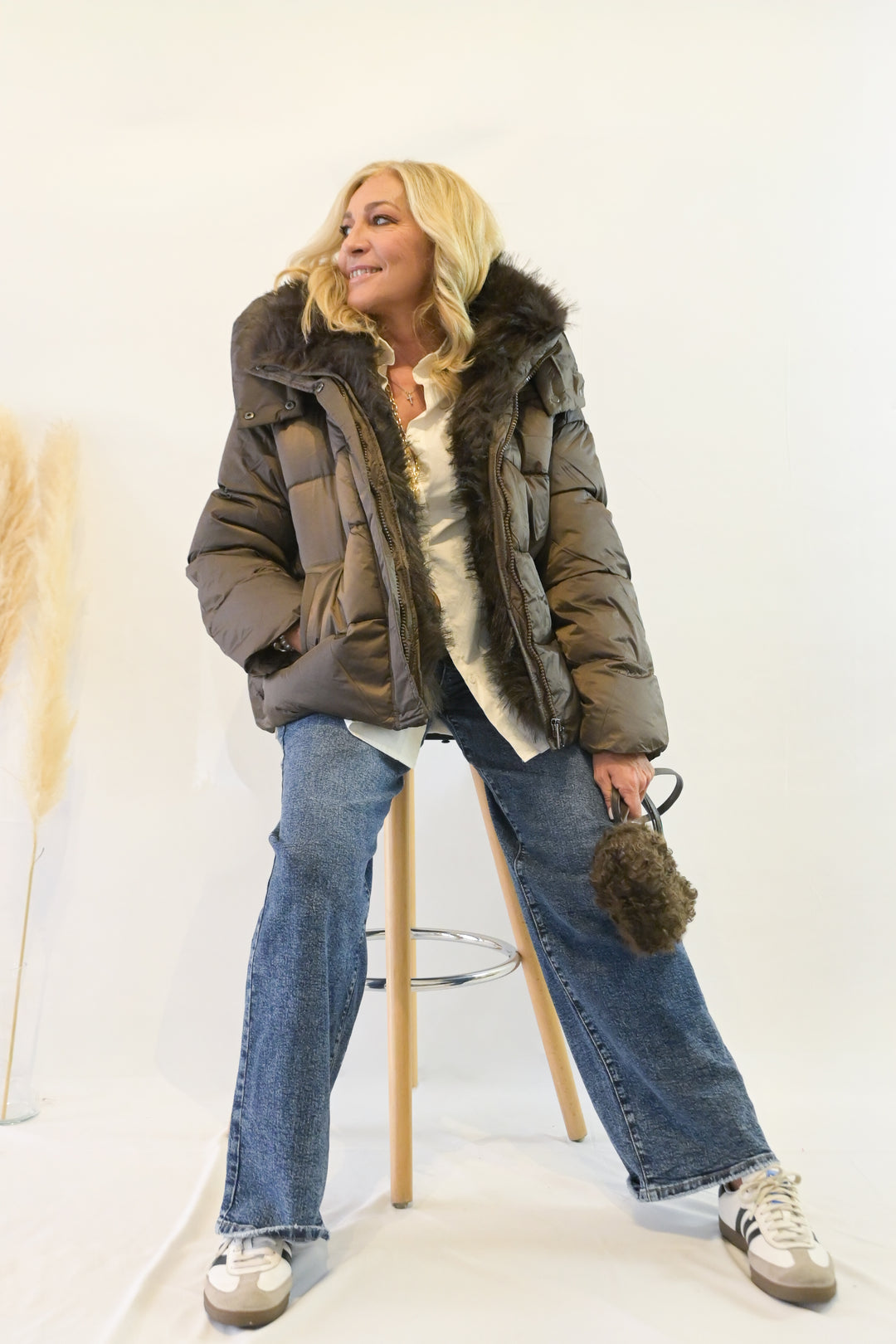 Luxury|Piumino Adriana marrone