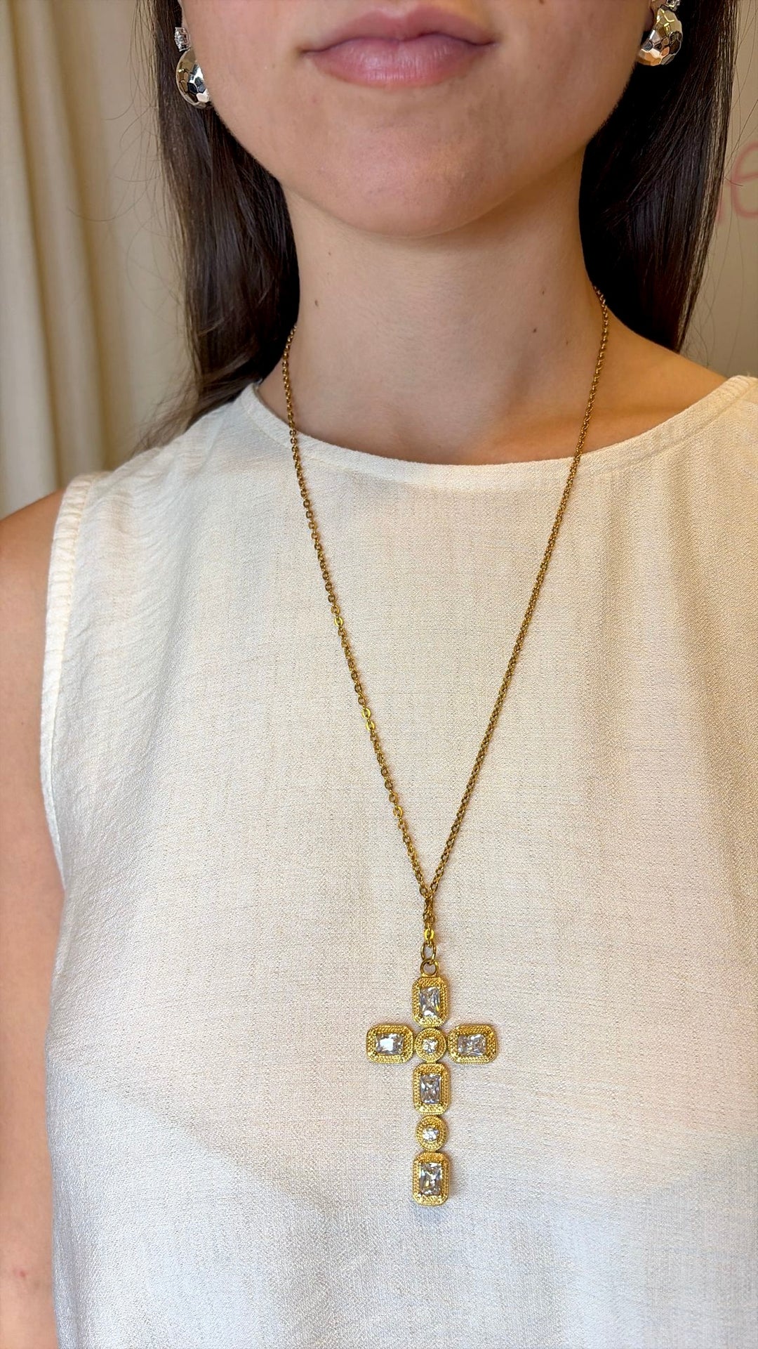 Collana lunga croce