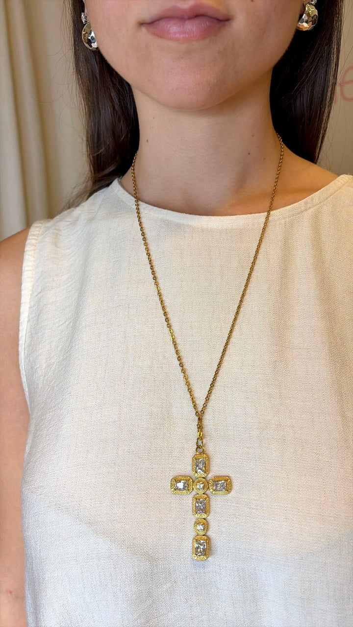 Collana lunga croce