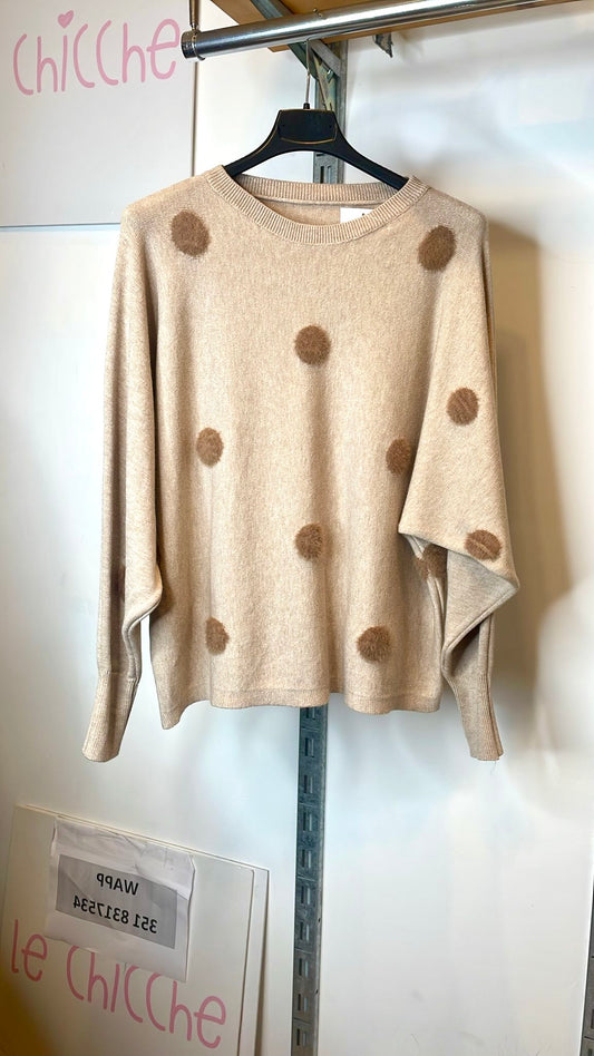 Maglione over pois peluche