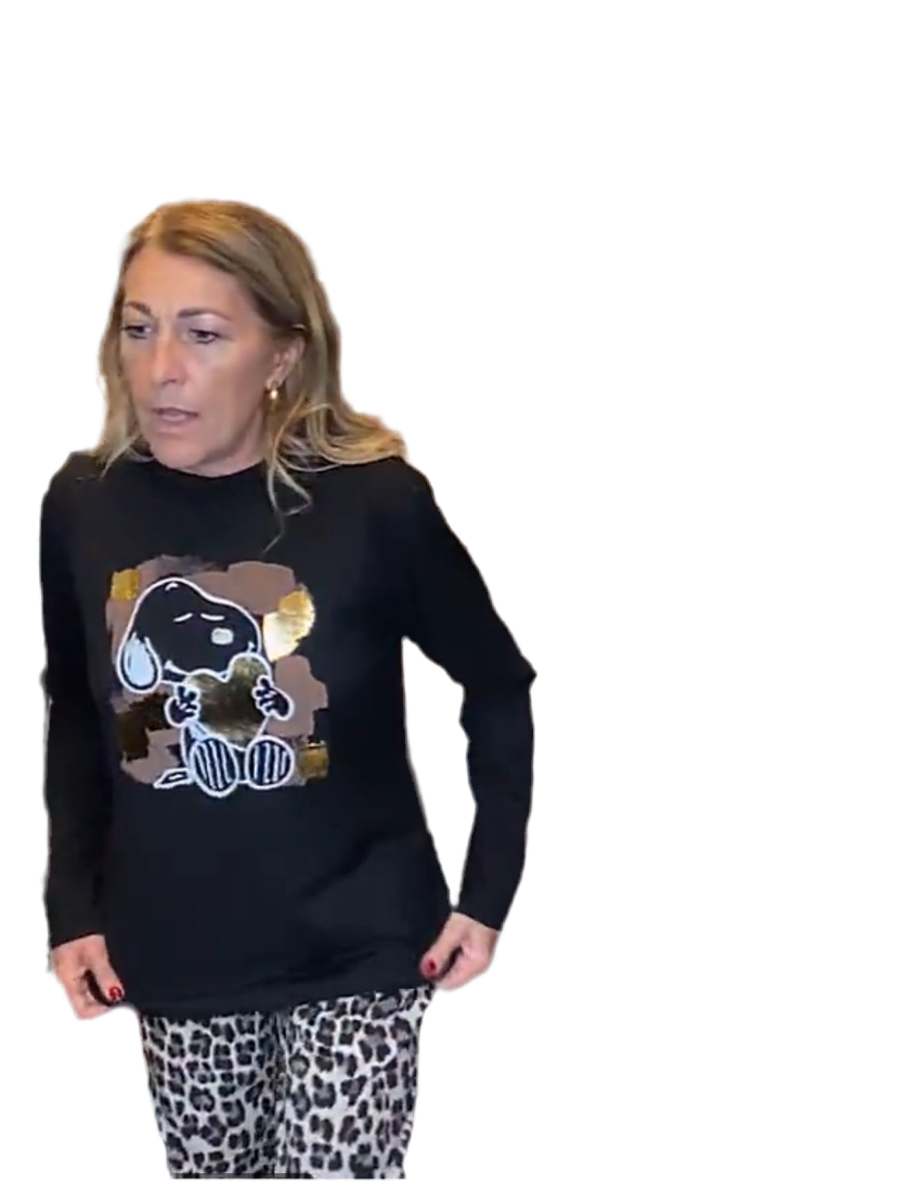 Blusa Snoopy nera