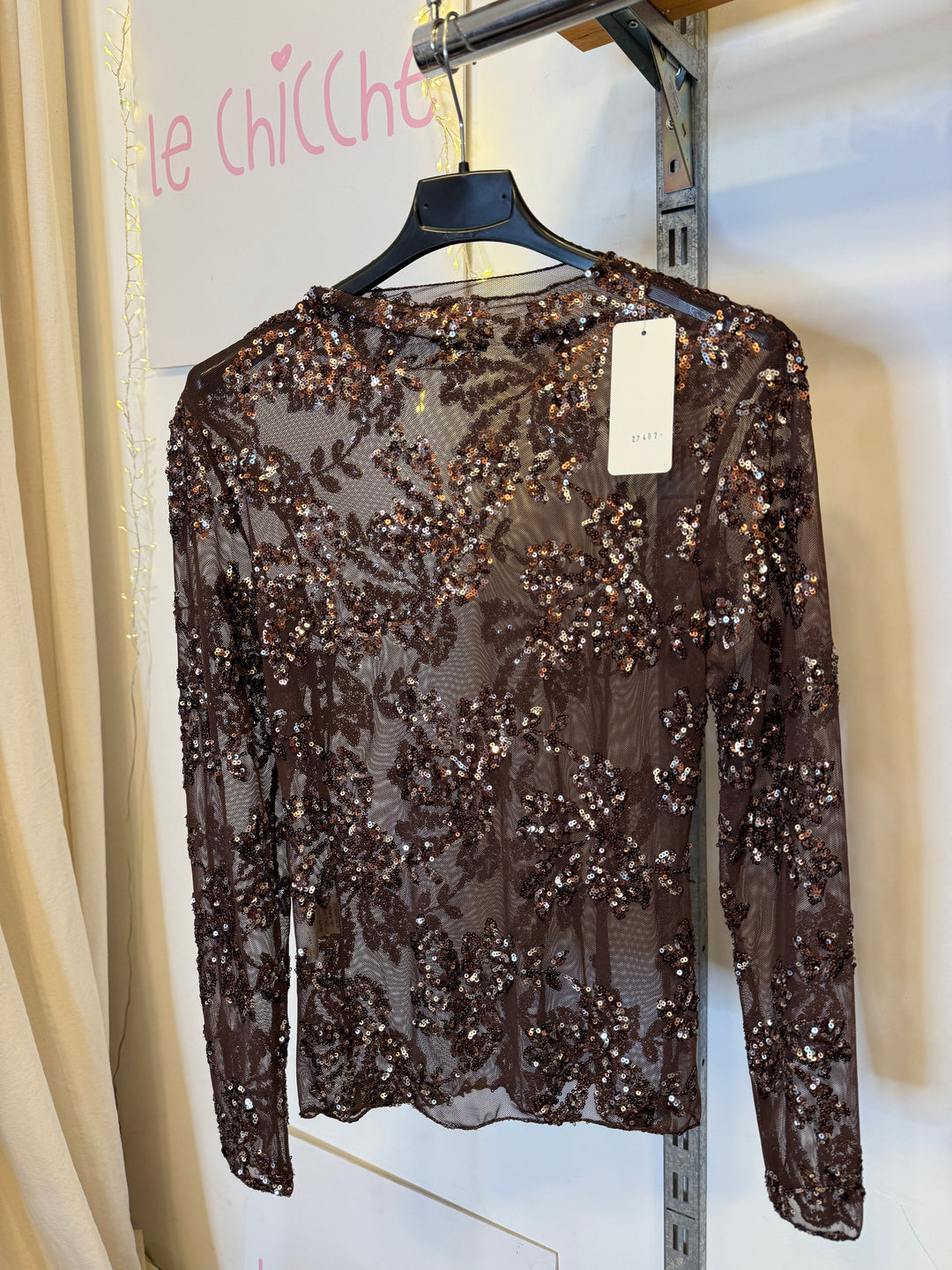 Luxury|Blusa tulle in paillettes 27402