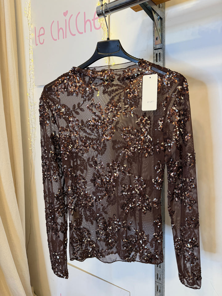 Luxury|Blusa tulle in paillettes 27402