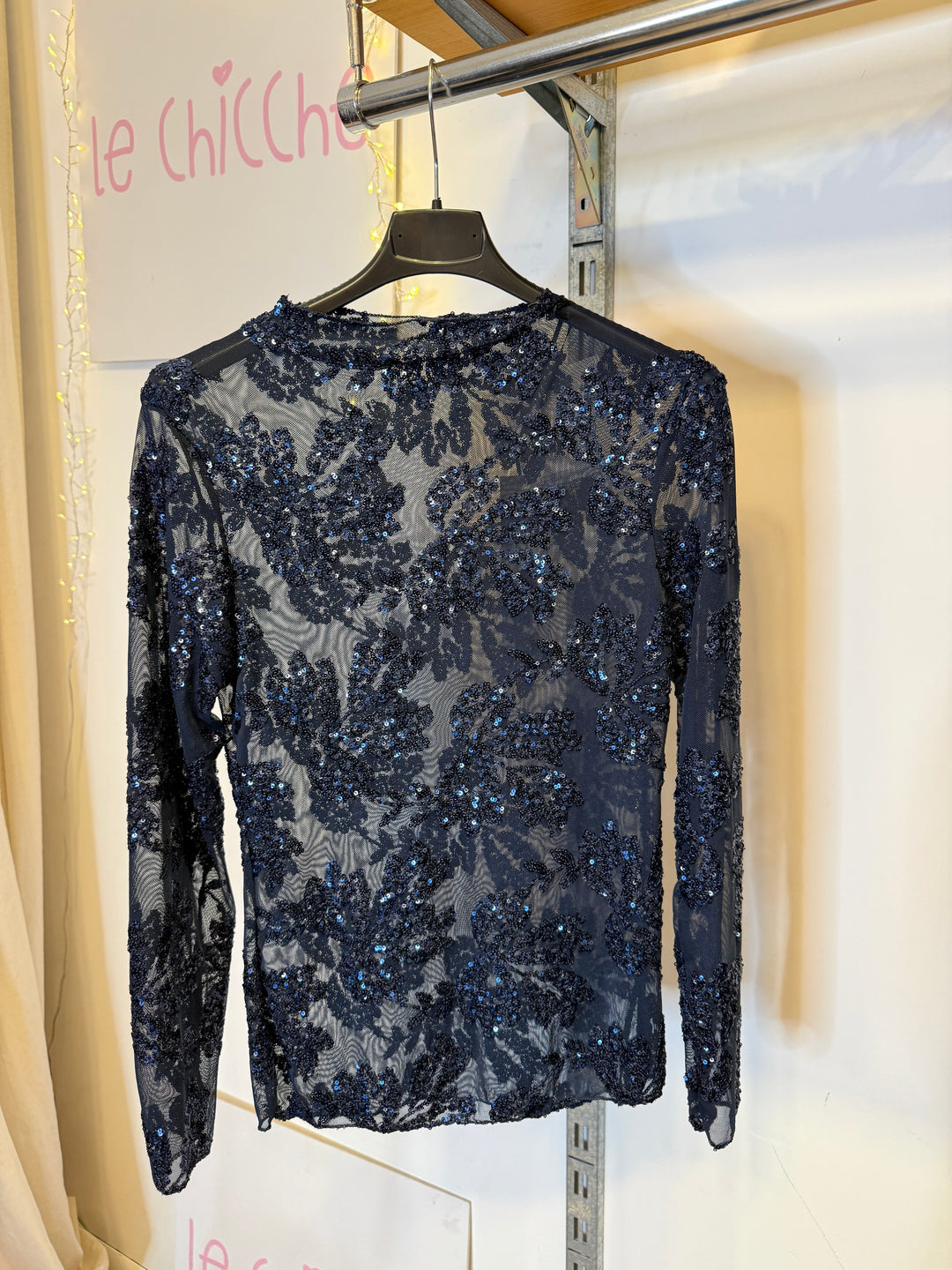 Luxury|Blusa tulle in paillettes 27402