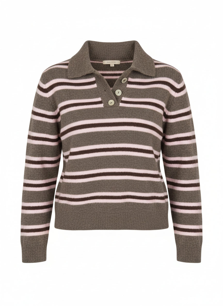 Luxury|Maglione polo a righe 51216