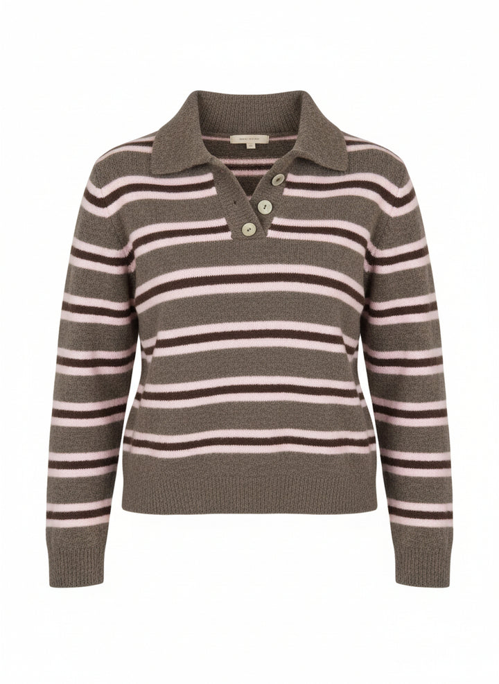 Luxury|Maglione polo a righe 51216