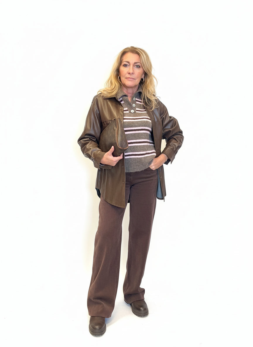 Luxury|Maglione polo a righe 51216