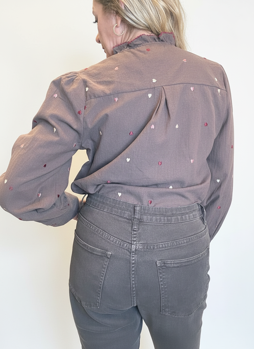 Luxury|Camicia cuori marrone 4822612