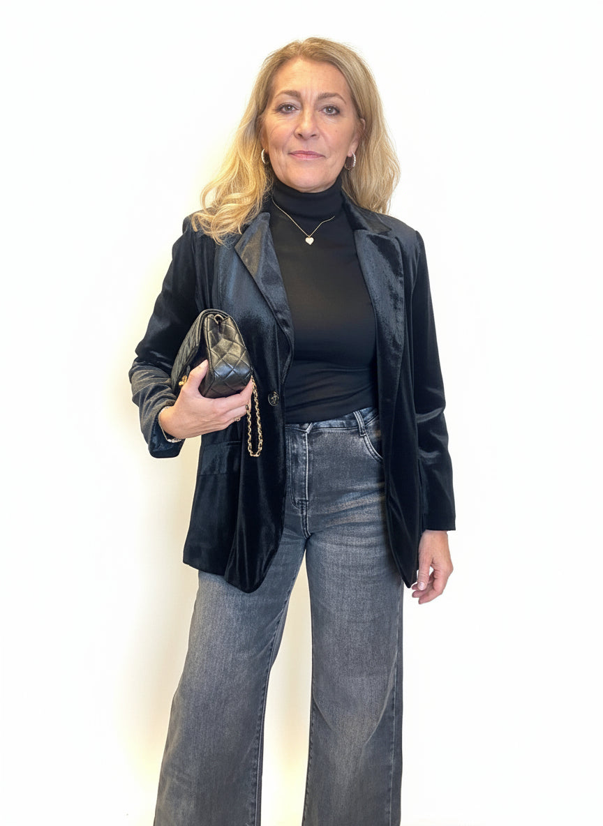 Back in stock Luxury|Blazer velluto liscio