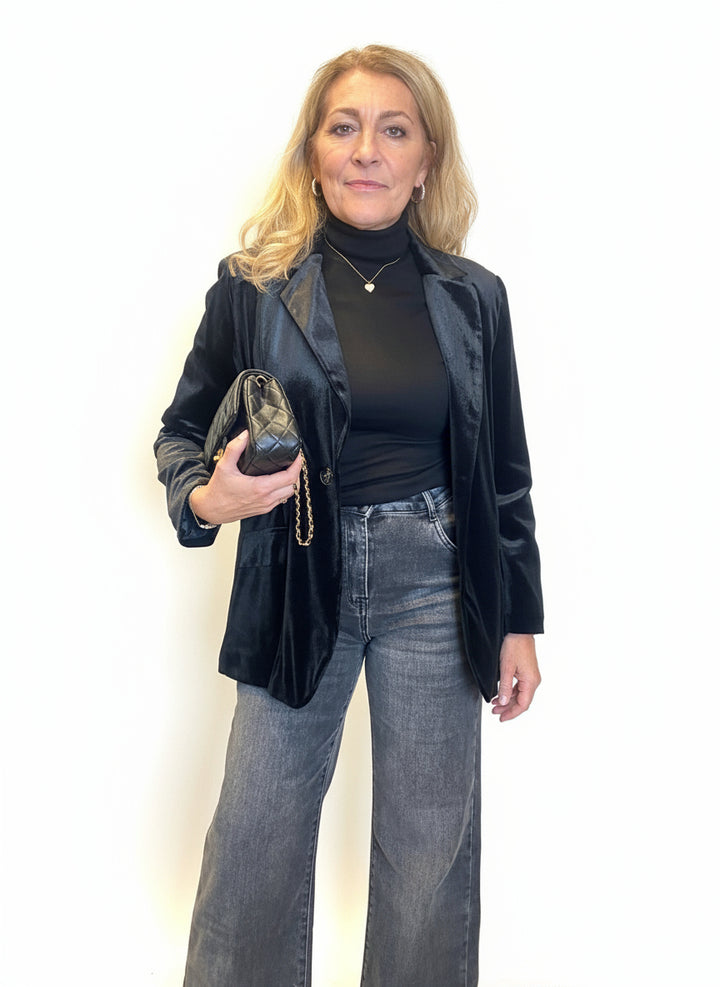 Back in stock Luxury|Blazer velluto liscio