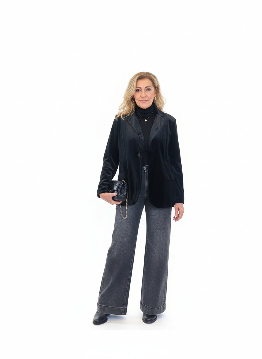 Back in stock Luxury|Blazer velluto liscio