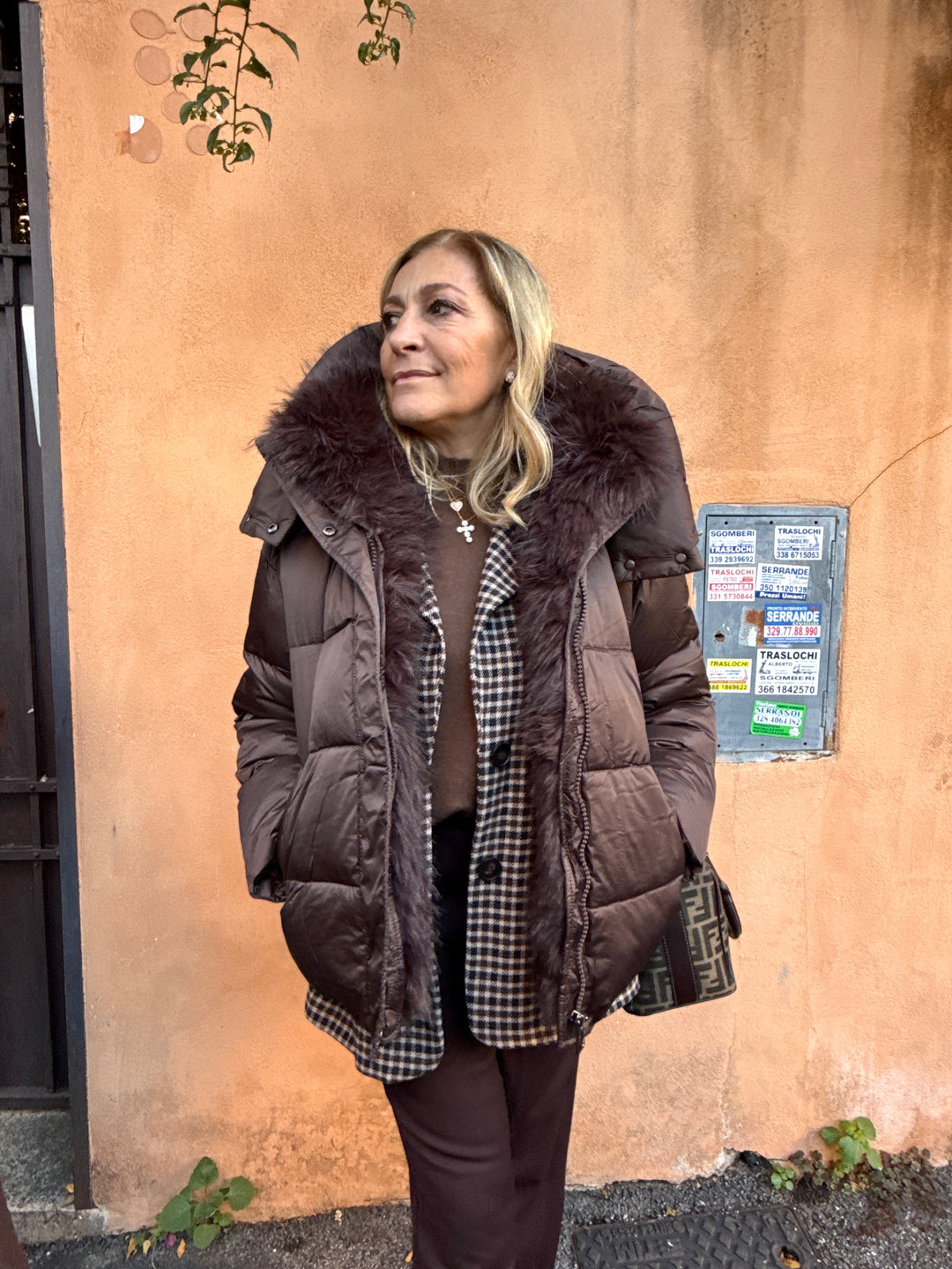 Luxury|Piumino Adriana marrone