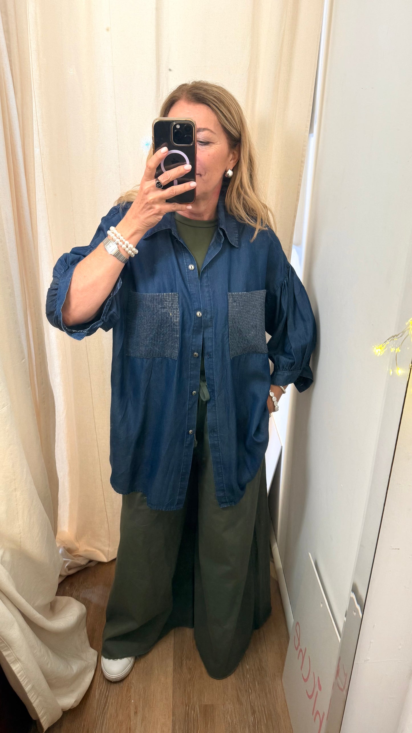 Camicia jeans over 46plus