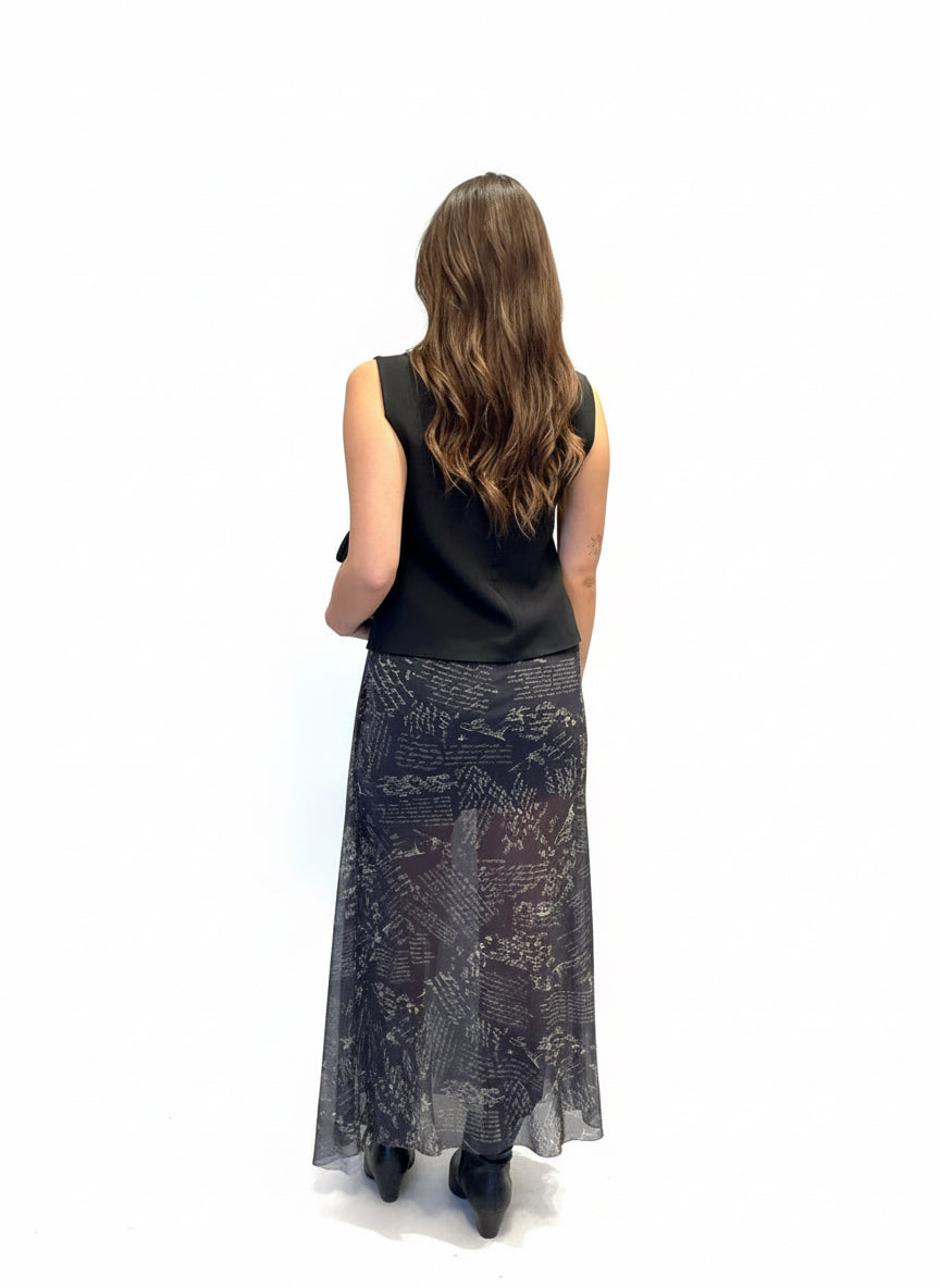 Gilet con bottoni nero