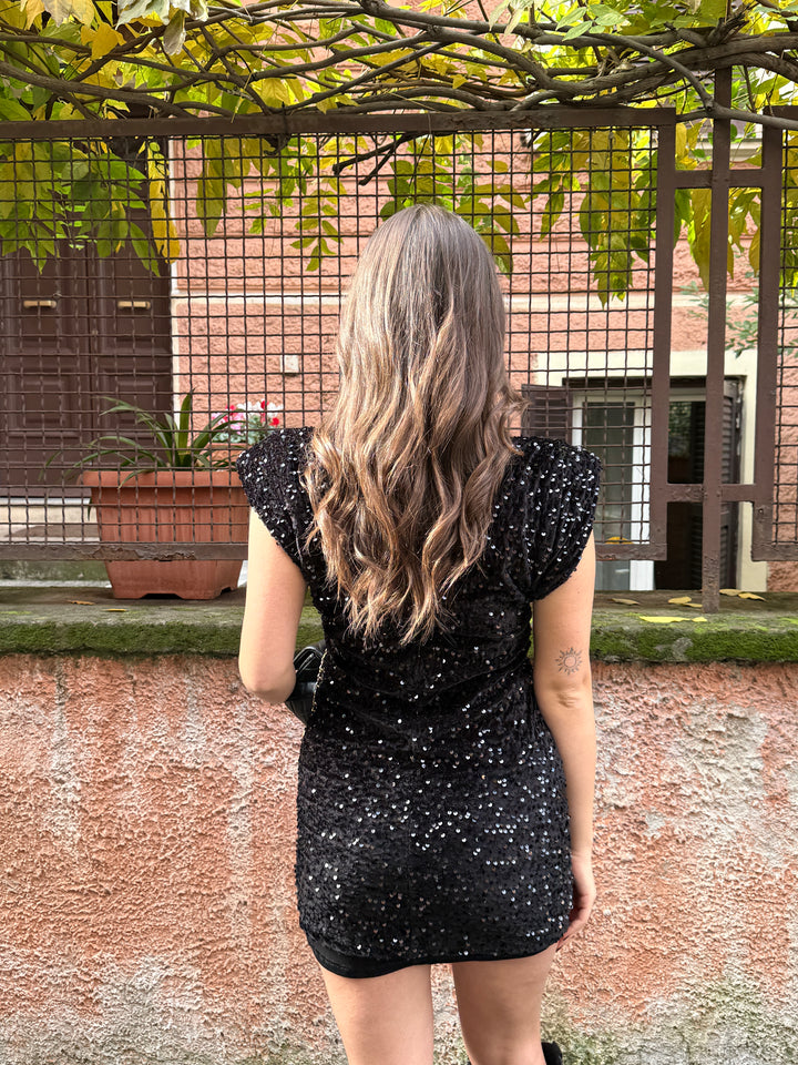 Tubino Paillettes maniche corte 11116