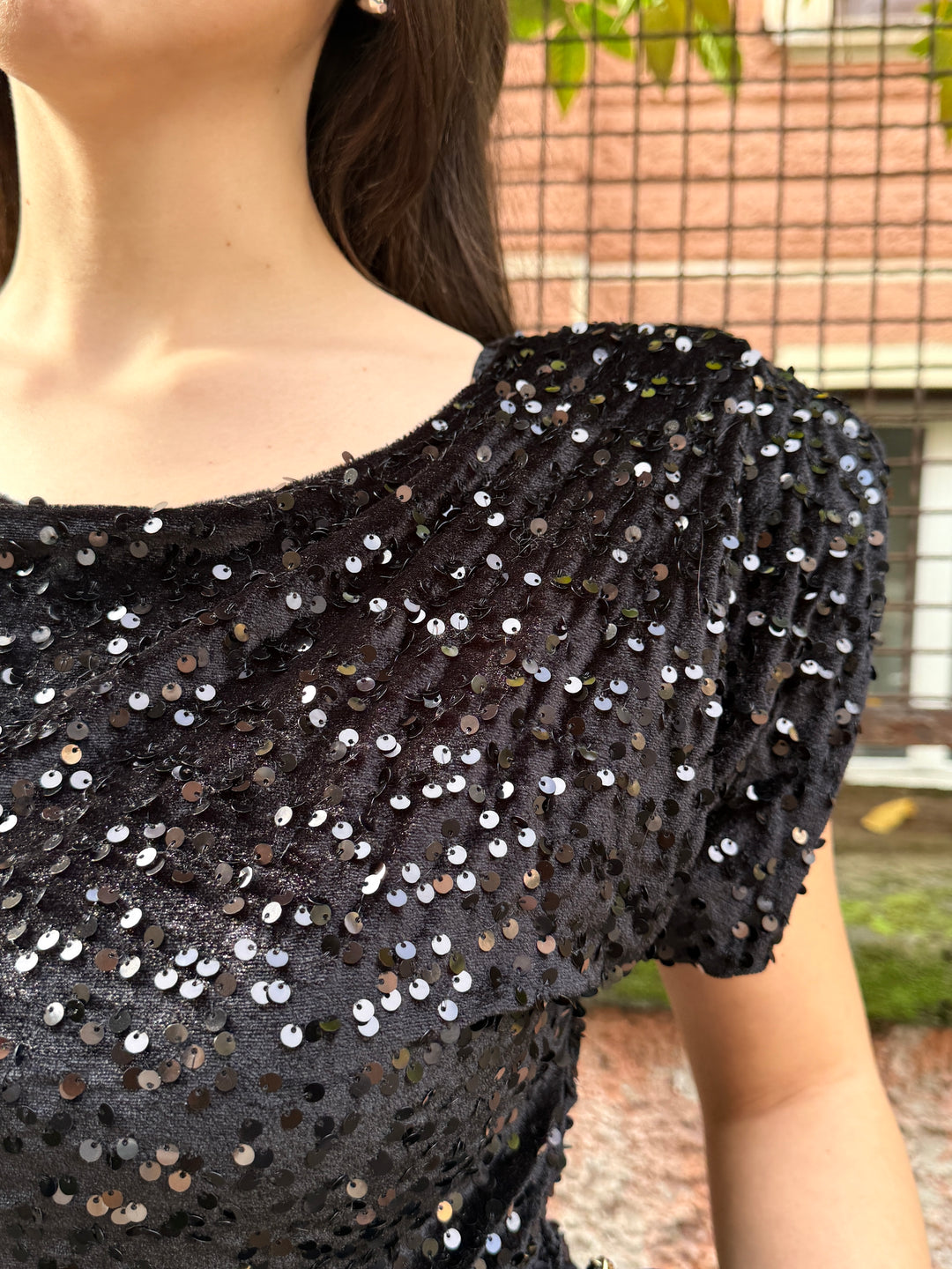 Tubino Paillettes maniche corte 11116