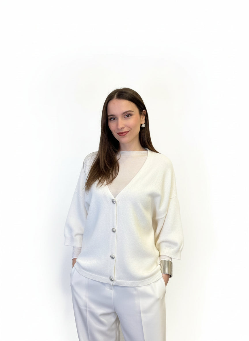 Cardigan bottoni gioiello 88331