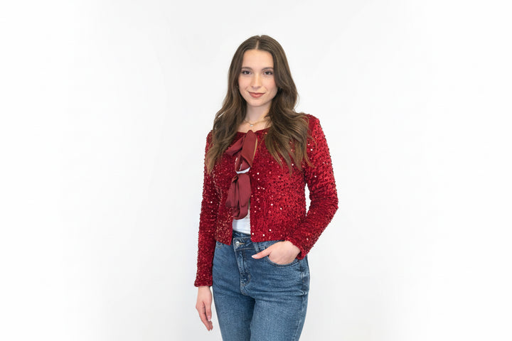 Giacchino fiocchi paillettes